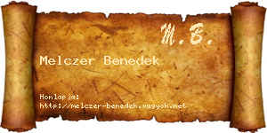 Melczer Benedek névjegykártya
