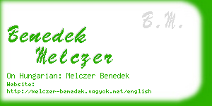 benedek melczer business card